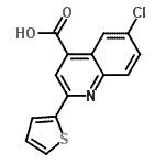 结构式 CAS# 33289-51-9, 6-氯-2-(2-噻吩基)-4-喹啉羧酸