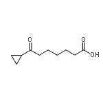 结构式 CAS# 34131-41-4, 7-环丙基-7-氧代庚酸