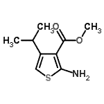 结构式 CAS# 349662-66-4, 甲基2-氨基-4-异丙基-3-噻吩羧酸酯
