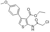 结构式 CAS# 356568-71-3, 2-[(2-氯乙酰基)氨基]-4-(4-甲氧基苯基)-3-噻吩羧酸乙酯