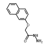 结构式 CAS# 36304-47-9, 2-(2-萘基氧基)乙酰肼