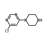 结构式 CAS# 373356-50-4, 4-氯-6-(1-哌嗪基)嘧啶