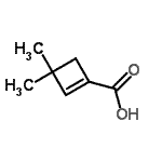 结构式 CAS# 37676-90-7, 3,3-二甲基-1-环丁烯-1-羧酸