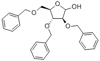 结构式 CAS# 37776-25-3, 2,3,5-三-O-苄基-D-阿拉伯糖呋喃糖