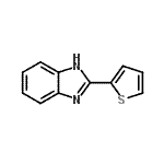 结构式 CAS# 3878-18-0, 2-(2-噻吩基)-1H-苯并咪唑