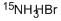 structure of CAS# 39466-31-4, Ammonium Bromide-15N