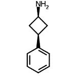 结构式 CAS# 395074-91-6, 顺式-3-苯基环丁胺