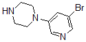 结构式 CAS# 412347-30-9, 5-溴-3-(哌嗪-1-基)吡啶