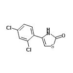 结构式 CAS# 42489-55-4, 4-(2,4-二氯苯基)-3H-噻唑-2-酮