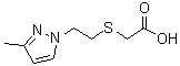结构式 CAS# 436088-31-2, [2-(3-甲基-吡唑-1-基)-乙基巯基]-乙酸
