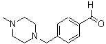 结构式 CAS# 439691-80-2, 4-[(4-甲基-1-哌嗪基)甲基]-苯甲醛