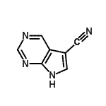 结构式 CAS# 454685-88-2, 1H-吡咯并[2,3-d]嘧啶-5-甲腈