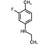 结构式 CAS# 459429-74-4, N-乙基-3-氟-4-甲基苯胺