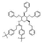 结构式 CAS# 468095-63-8, 2,3,4,6-四-O-苄基-1-O-[(Z)-{[4-(三氟甲基)苄基]硫基}{[4-(三氟甲基)苯基]亚氨基}甲基]-alpha-D-吡喃葡萄糖