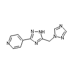 结构式 CAS# 477852-54-3, 4-[5-(1H-1,2,4-三唑-1-基甲基)-1H-1,2,4-三唑-3-基]吡啶