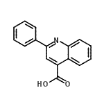 结构式 CAS# 524-34-5, 2-苯基-4-喹啉羧酸