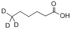 结构式 CAS# 55320-69-9, 己酸-6,6,6-D3