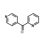 结构式 CAS# 56970-92-4, 2-吡啶基(4-吡啶基)甲酮