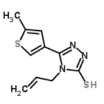 结构式 CAS# 588680-35-7, 4-烯丙基-5-(5-甲基-3-噻吩基)-4H-1,2,4-三唑-3-硫醇