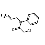 结构式 CAS# 60901-60-2, N-烯丙基-2-氯-N-苯基乙酰胺
