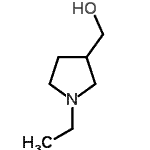 结构式 CAS# 61472-22-8, (1-乙基-3-吡咯烷基)甲醇