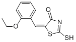 结构式 CAS# 6319-50-2, (5Z)-5-(2-乙氧基苄亚基)-2-硫代-噻唑烷-4-酮