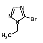 结构式 CAS# 64907-55-7, 5-溴-1-乙基-1H-1,2,4-三唑