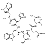 结构式 CAS# 65418-88-4, 色氨酰组氨酰色氨酰亮氨酰谷氨酰胺酰亮氨酸
