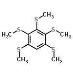 结构式 CAS# 65516-74-7, 1,2,3,4,5-五(甲硫基)苯