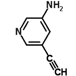 结构式 CAS# 667932-40-3, 5-乙炔基吡啶-3-胺