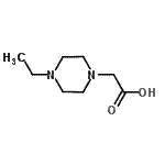结构式 CAS# 672285-91-5, (4-乙基-1-哌嗪基)乙酸