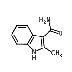 结构式 CAS# 67242-60-8, 2-甲基-1H-吲哚-3-甲酰胺