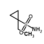 结构式 CAS# 681808-56-0, 1-乙基环丙烷磺酰胺