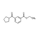 结构式 CAS# 684271-12-3, 乙基3-(环戊基羰基)苯甲酸酯