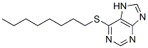 结构式 CAS# 6974-89-6, 6-(辛基硫代)-7H-嘌呤