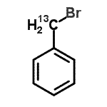 结构式 CAS# 69838-86-4, [溴(<sup>13</sup>C)甲基]苯