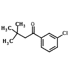 structure of CAS# 70048-88-3, 1-(3-Chlorophenyl)-3,3-dimethyl-1-butanone;3'-Chloro-3,3-dimethylbutyrophenone