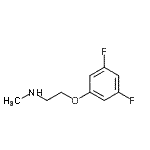 结构式 CAS# 706809-58-7, 2-(3,5-二氟苯氧基)-N-甲基乙胺