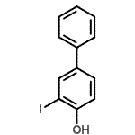 结构式 CAS# 71031-48-6, 3-碘-4-联苯醇