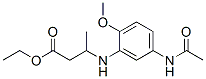 结构式 CAS# 71519-94-3, 3-[[5-(乙酰氨基)-2-甲氧基苯基]氨基]丁酸乙酯