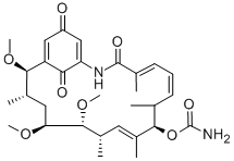 结构式 CAS# 73341-72-7, [(2R,3S,6S,7R,8E,11S,12Z,14E)-2,5,6-三甲氧基-3,7,9,11,15-五甲基-16,20,22-三氧代-17-氮杂双环[16.3.1]二十二-1(21),8,12,14,18-五烯-10-基]氨基甲酸酯