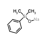 结构式 CAS# 7646-75-5, 二甲基(苯基)硅醇钠