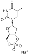 结构式 CAS# 76567-90-3, 胸苷 3',5'-环单磷酸酯钠盐