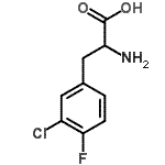 structure of CAS# 7731-00-2, 3-Chloro-4-fluorophenylalanine;DL-3-Chloro-4-fluorophenylalanine;MFCD04116027