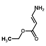 结构式 CAS# 77570-30-0, 乙基(2E)-3-氨基丙烯酸酯