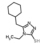 结构式 CAS# 777879-36-4, 5-(环己基甲基)-4-乙基-4H-1,2,4-三唑-3-硫醇