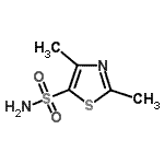 结构式 CAS# 80466-90-6, 2,4-二甲基-1,3-噻唑-5-磺酰胺