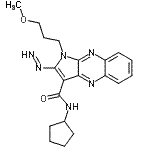 结构式 CAS# 839699-72-8, N-环戊基-2-偶氮-1-(3-甲氧基丙基)-1H-吡咯并[2,3-b]喹喔啉-3-甲酰胺