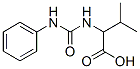 结构式 CAS# 84860-35-5, 2-[(苯胺基羰基)氨基]-3-甲基丁酸