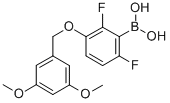 结构式 CAS# 849062-01-7, B-[3-[(3,5-二甲氧基苯基)甲氧基]-2,6-二氟苯基]-硼酸